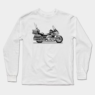 GL1500 Goldwing Motorcycle Sketch Art Long Sleeve T-Shirt